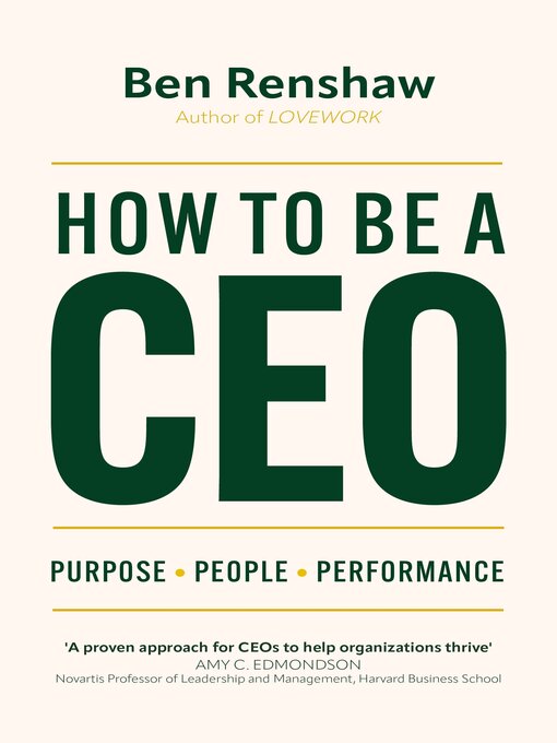 Title details for How to Be a CEO by Ben Renshaw - Available